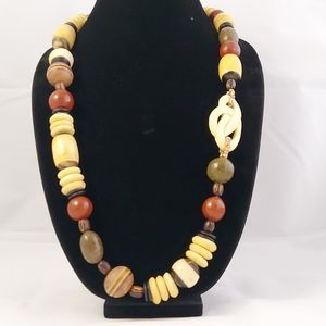Vtg KY beaded chunky necklace